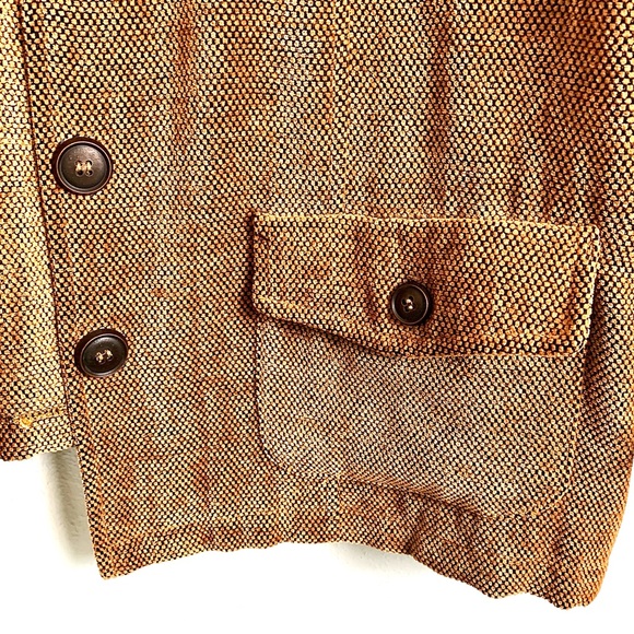 Vtg Fern Dratten Textured Rusty Brown 70’s Vibes Lightweight Jacket, Size 1X - Picture 5 of 10